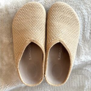 Rothy's Woven Birch Tan Slippers